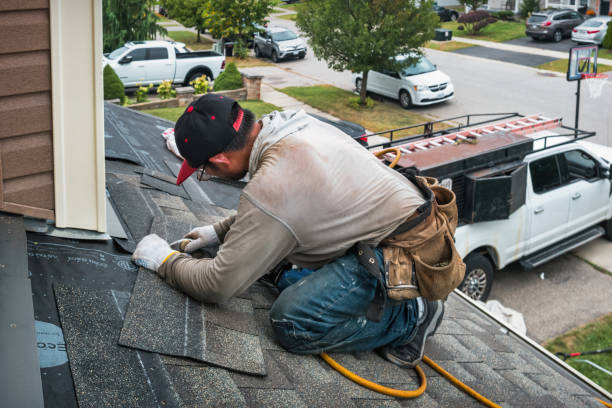 Professional Roofing technician working in Stockton, IL